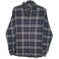Mens Black Globe Flannel Long Sleeve Shirt