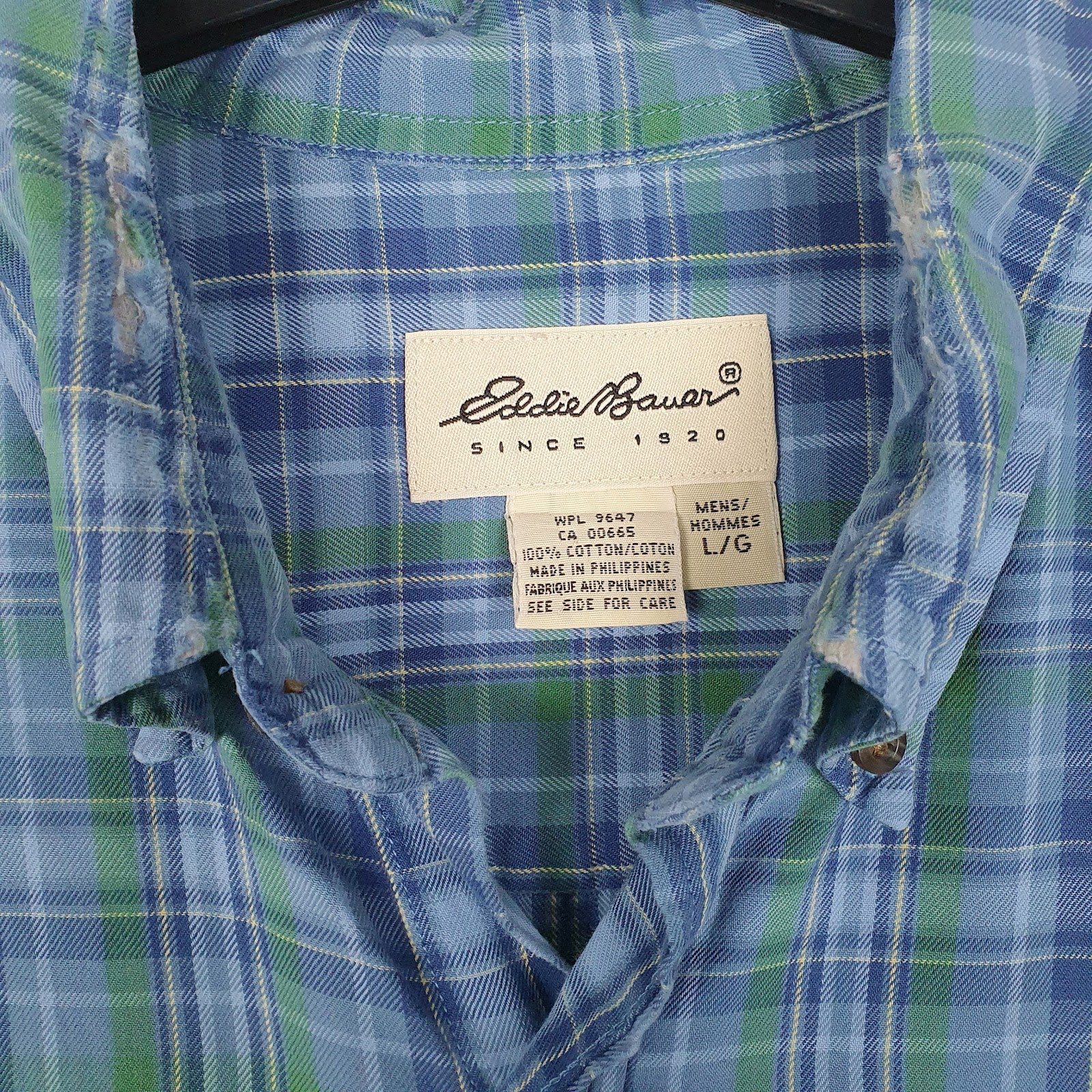 Mens Blue Eddie Bauer   Shirt