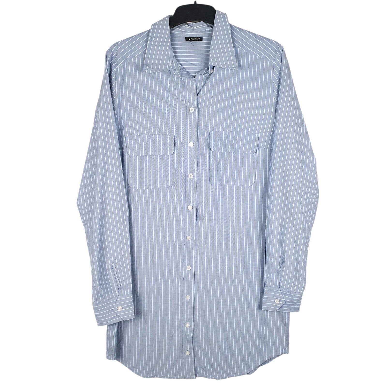 Womens Blue I Love Ronson  Long Sleeve Dress