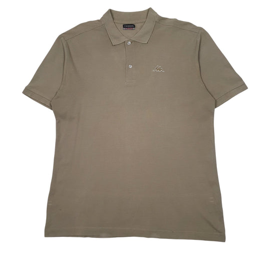Mens Brown Kappa  Short Sleeve Polo Shirt