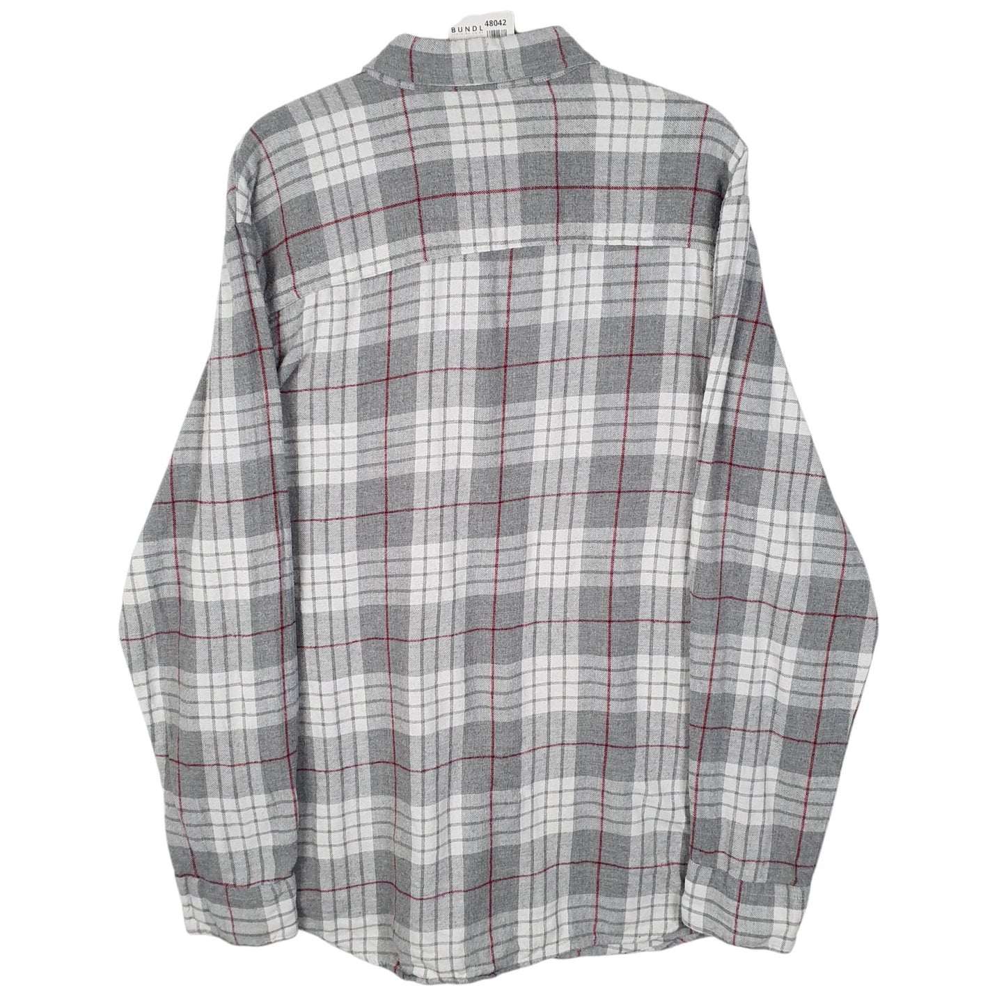 Mens Grey Club Room Flannel  Shirt