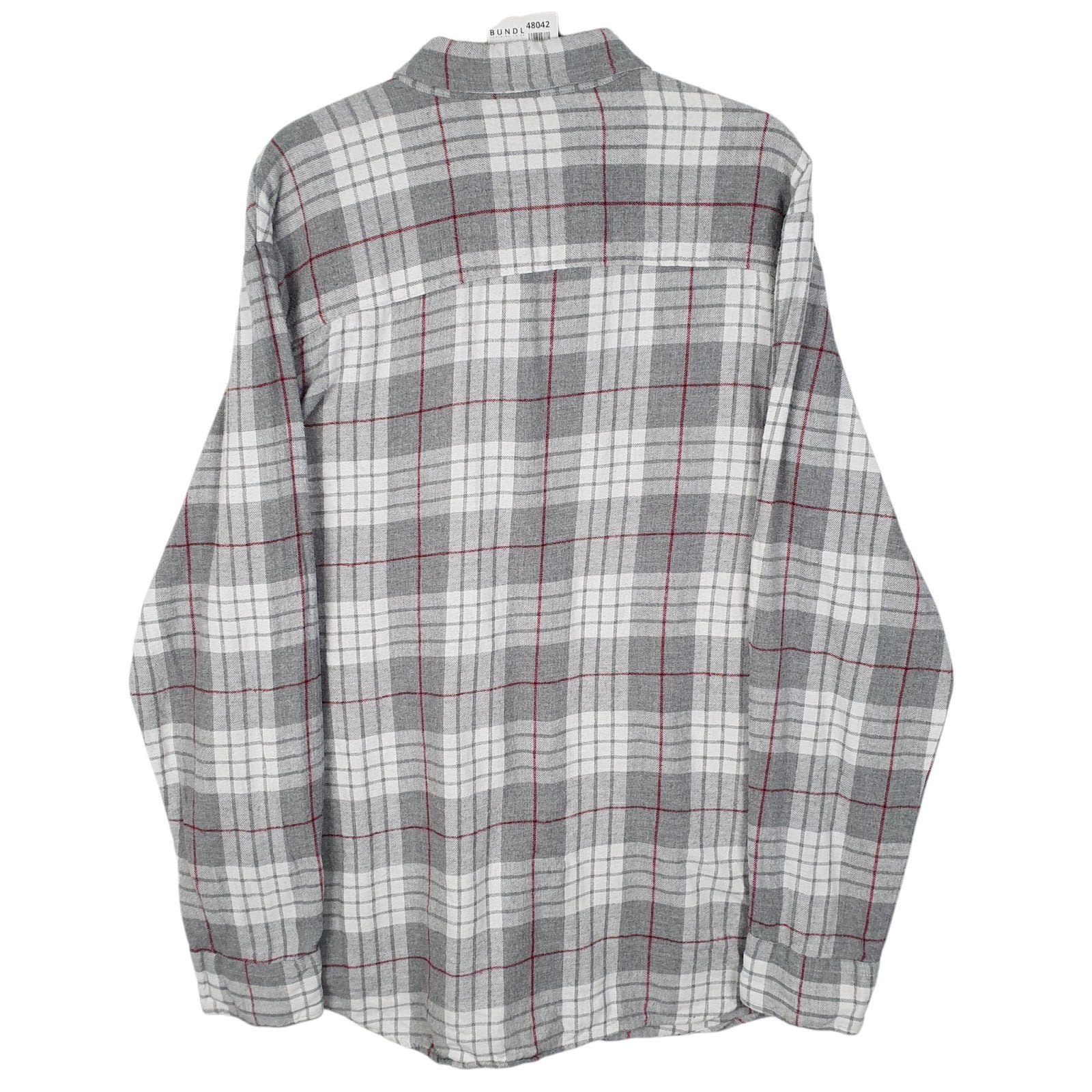 Mens Grey Club Room Flannel  Shirt