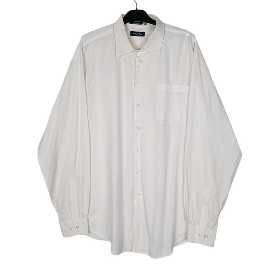 Mens White Nautica  Long Sleeve Shirt