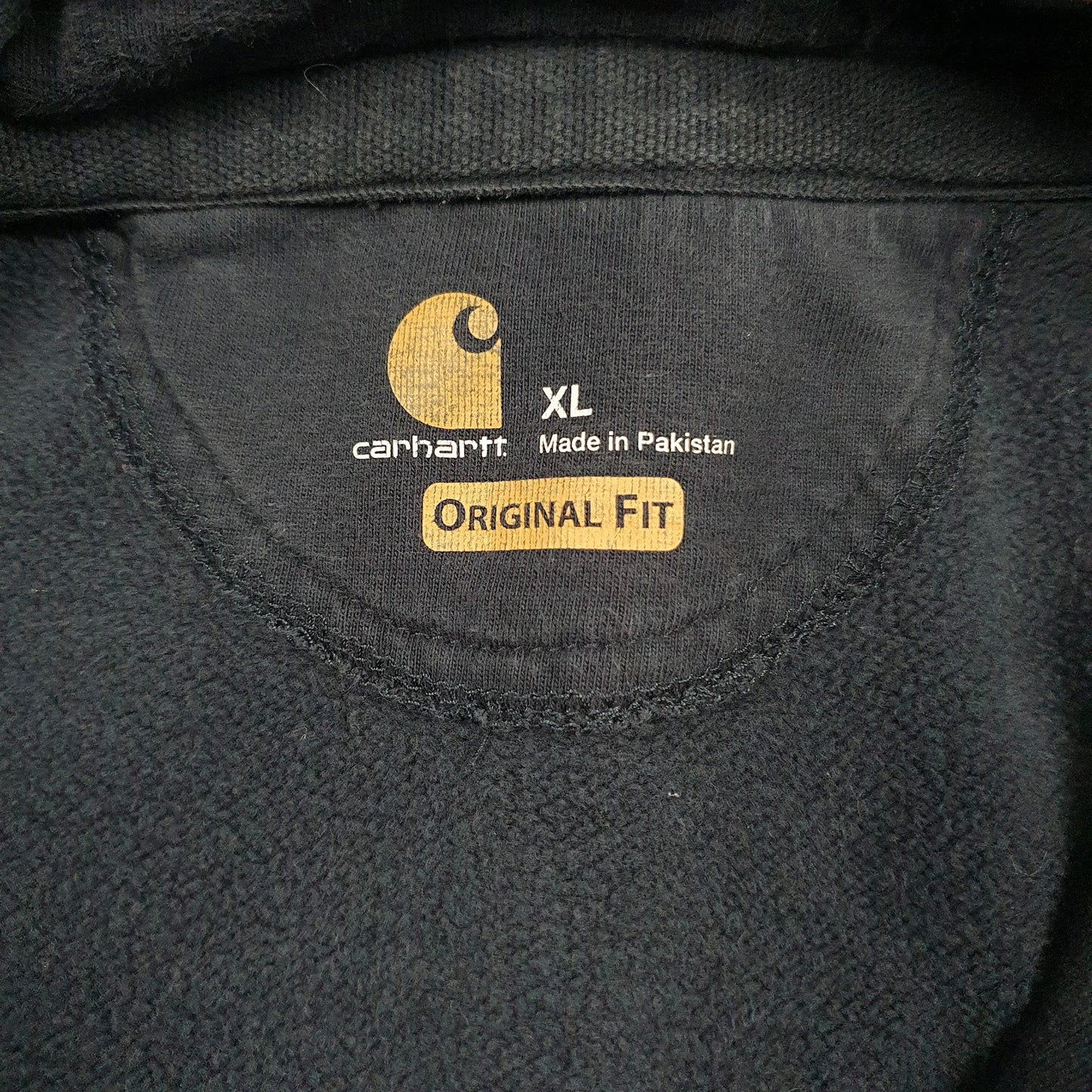 Mens Navy Carhartt Hooded Quarter Zip Jumper