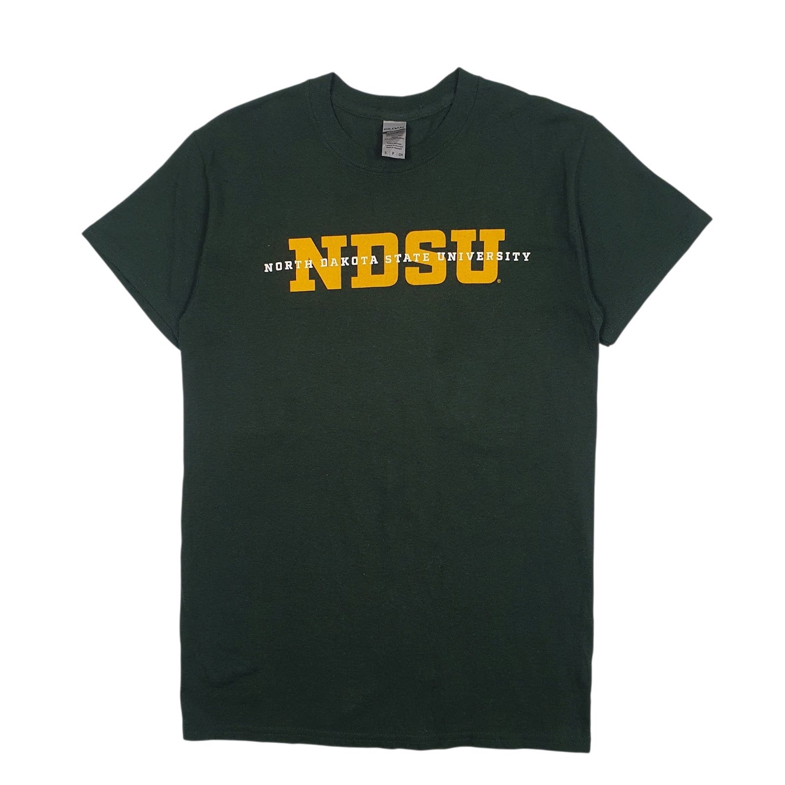 Mens Green Gildan North Dakota State University Short Sleeve T Shirt