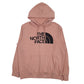 Mens Pink The North Face Spellout Hoodie Jumper