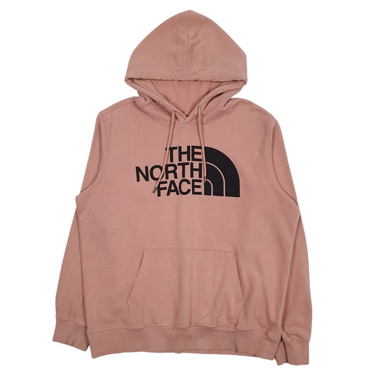 Mens Pink The North Face Spellout Hoodie Jumper
