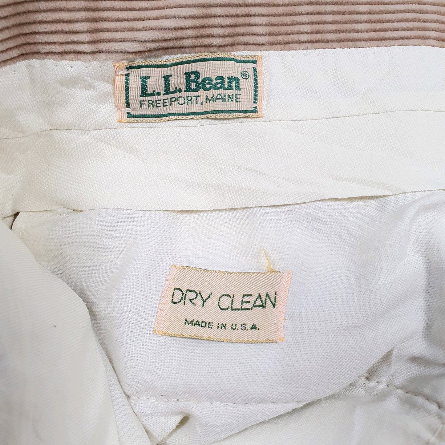 Mens Brown L.L. Bean Vintage 90s Made In USA  Trousers