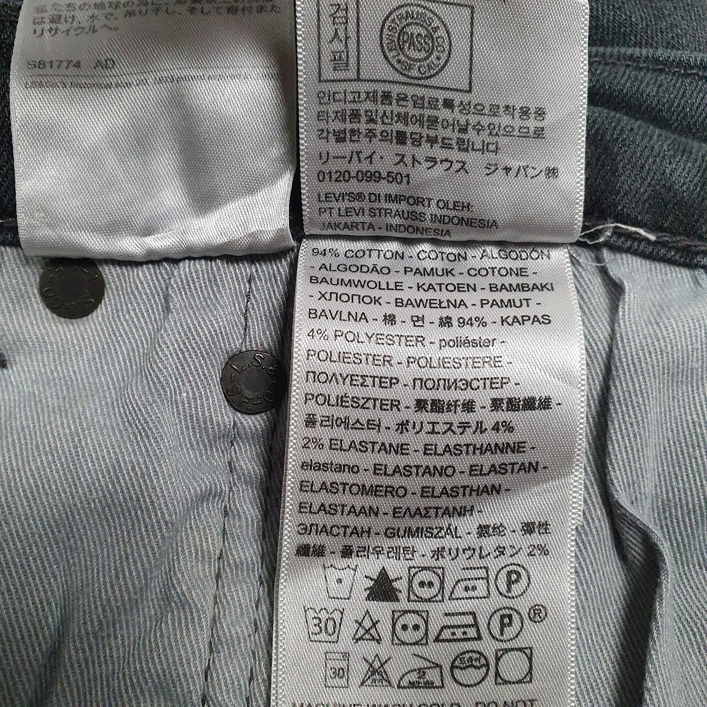 Mens Grey Levis   Jeans