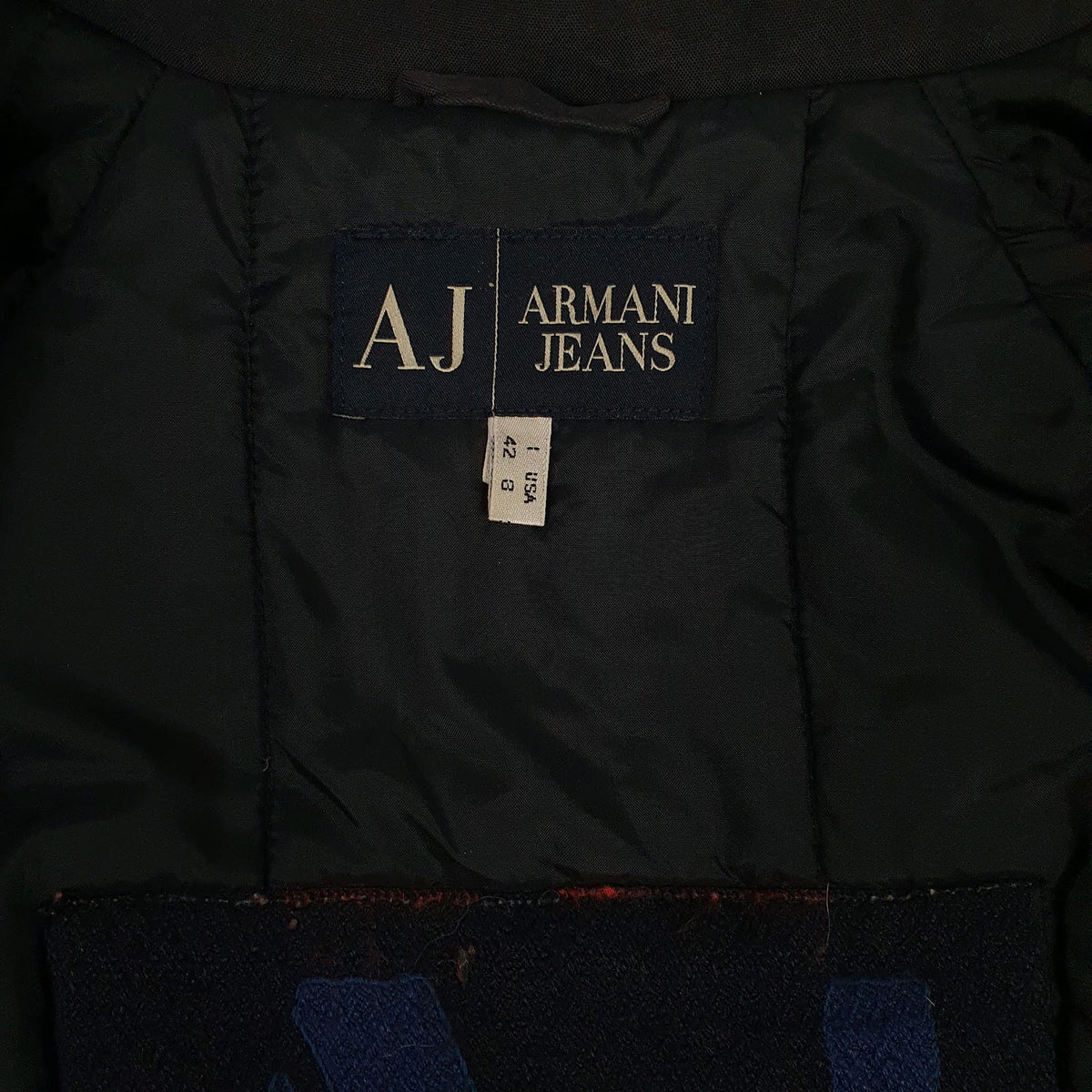 Womens Navy Armani Jeans Trench Longline  Coat