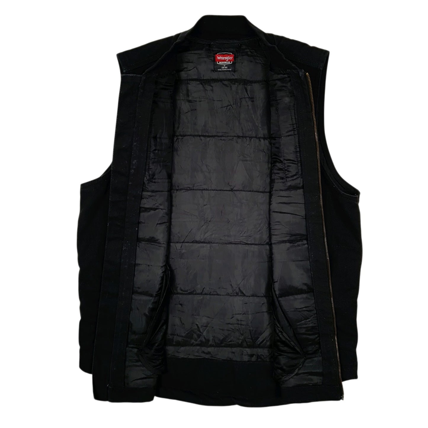 Mens Black Wrangler Workwear Vest Bodywarmer Hoodie Coat
