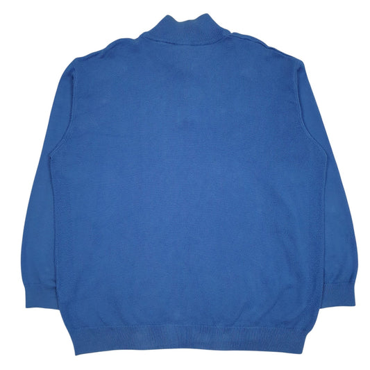 Mens Blue Lacoste  Quarter Zip Jumper