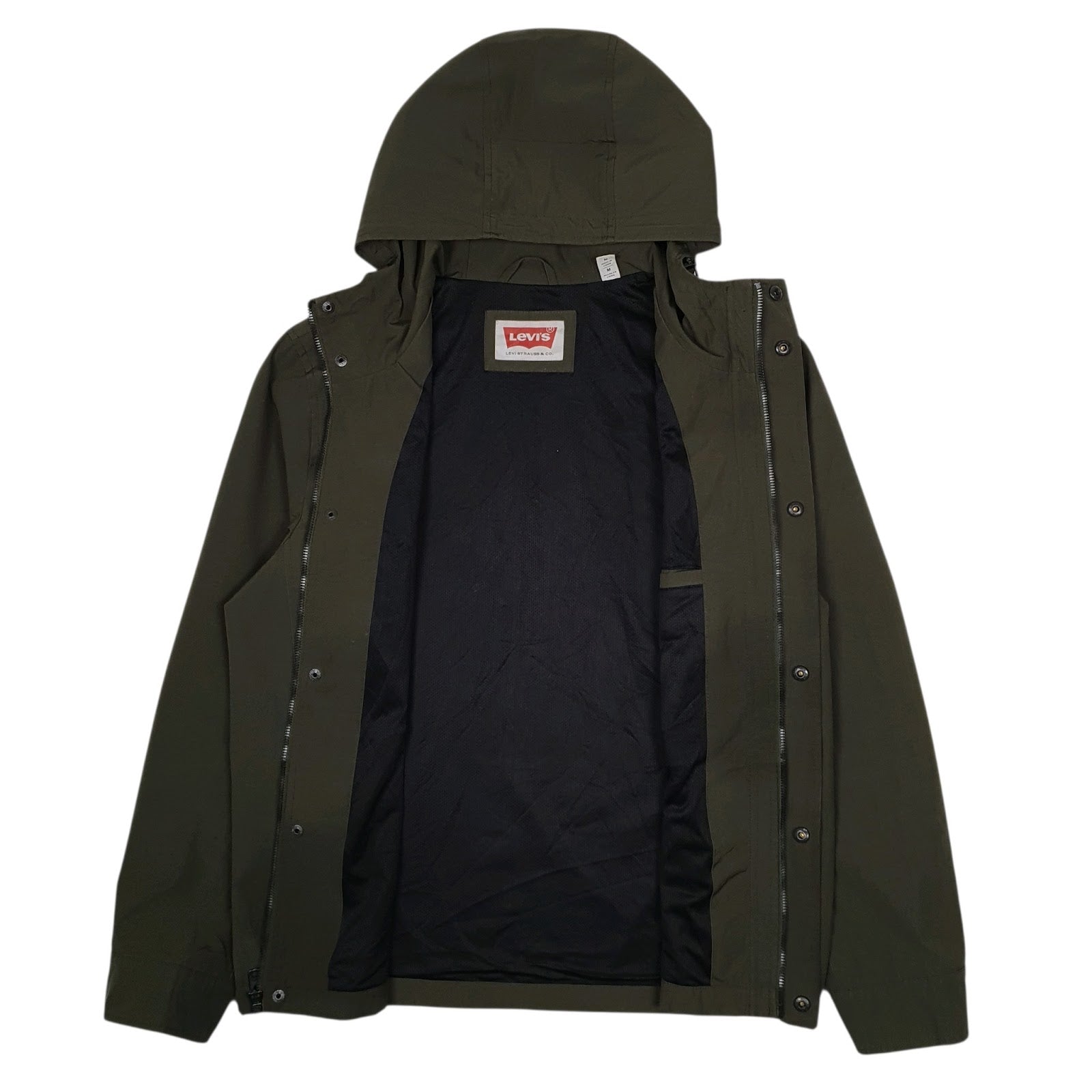 Mens Green Levis Softshell Hooded  Coat