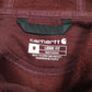 Mens Burgundy Carhartt Spellout Hoodie Jumper