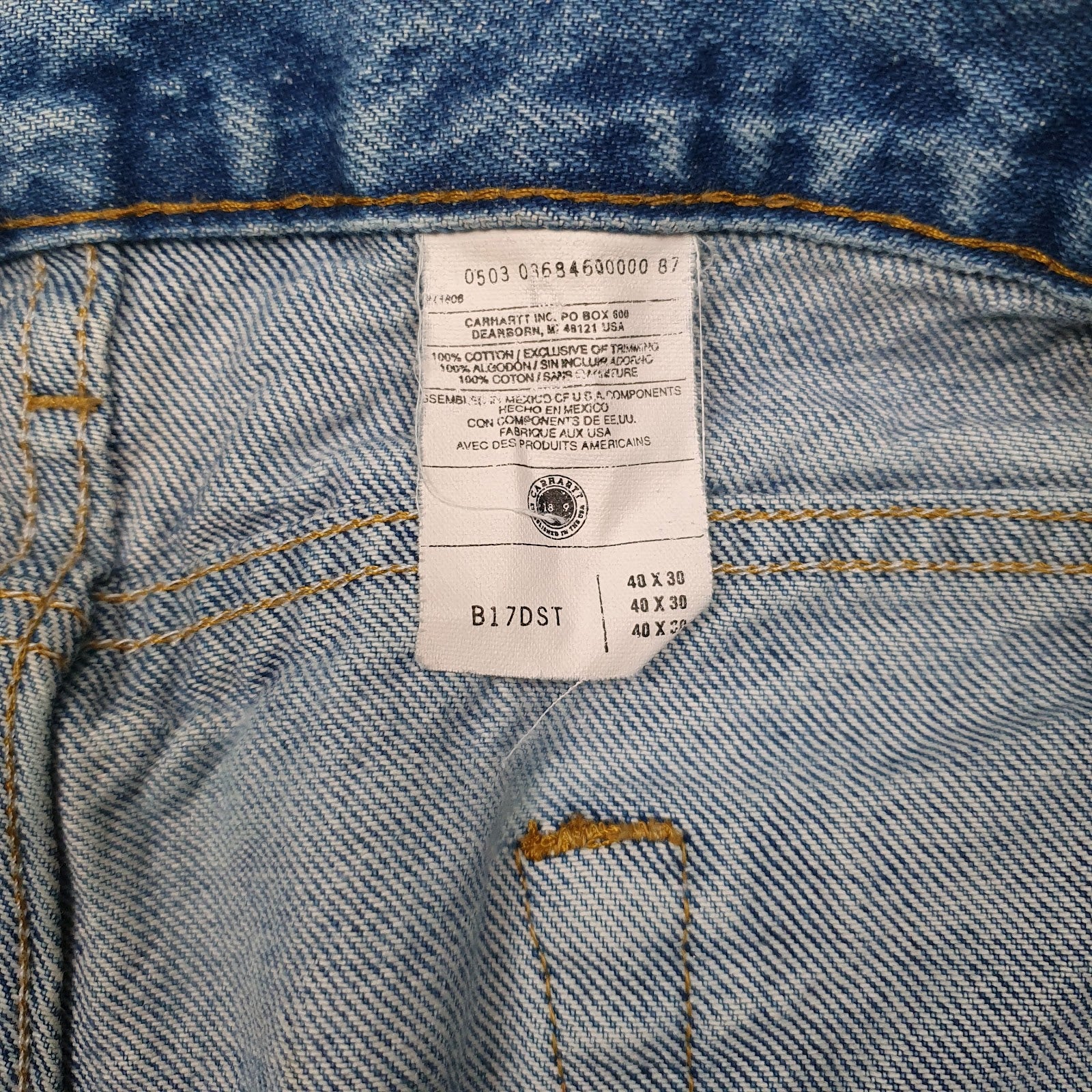 Mens Blue Carhartt Vintage 00s  Jeans