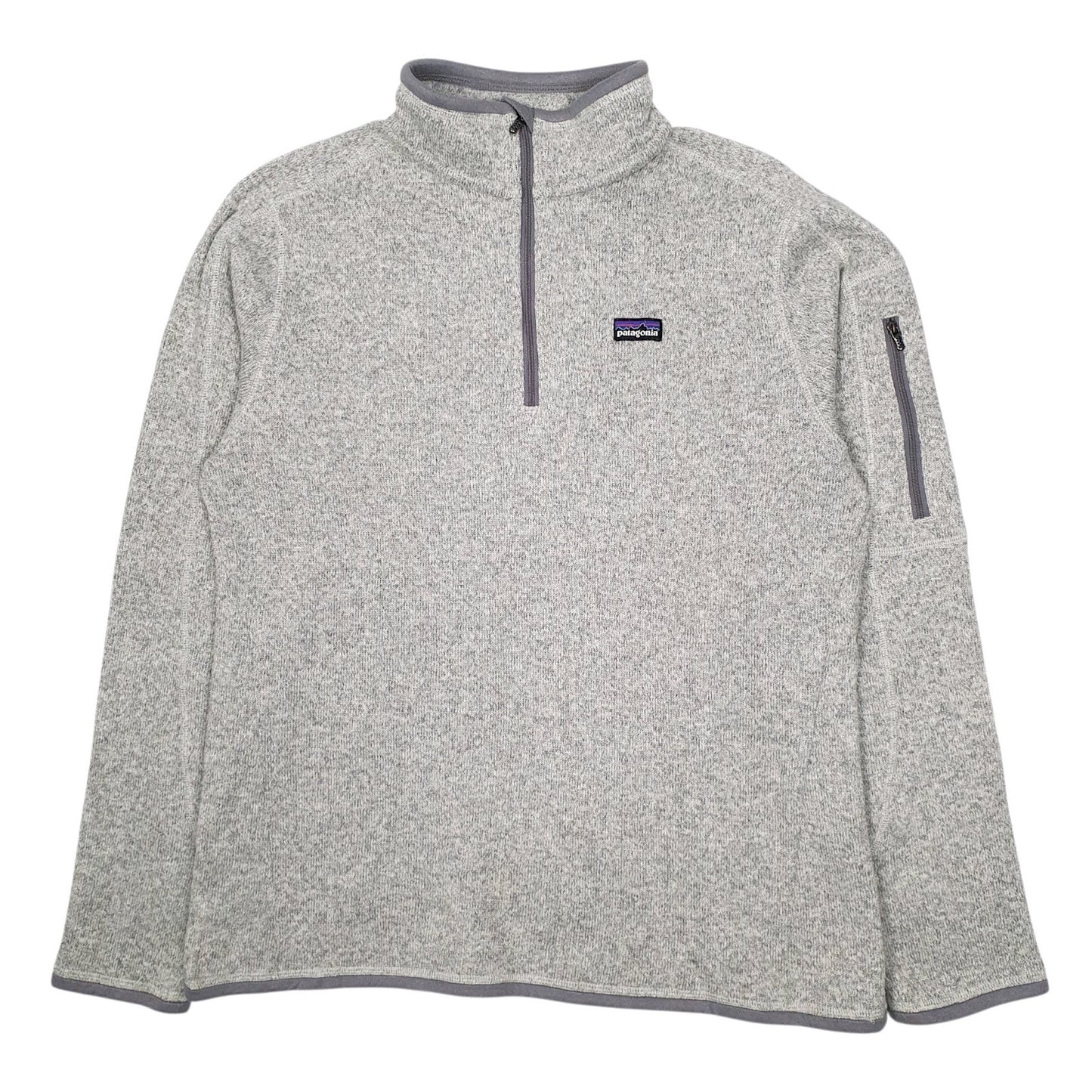 Womens Grey Patagonia Better Sweater Quarter Zip Jumper