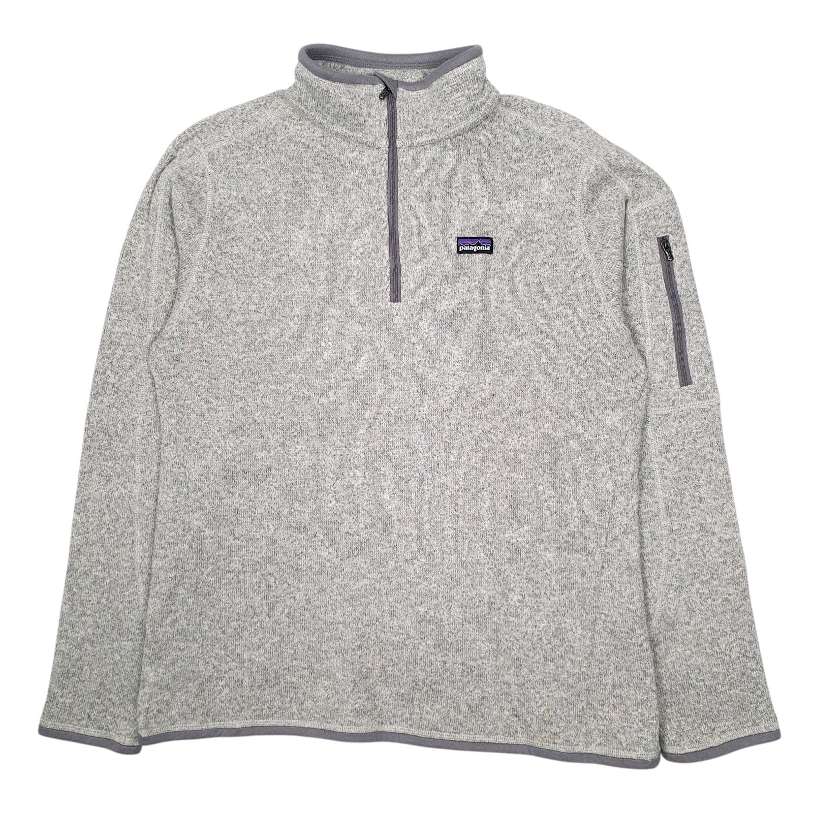 Womens Grey Patagonia Better Sweater Quarter Zip Jumper