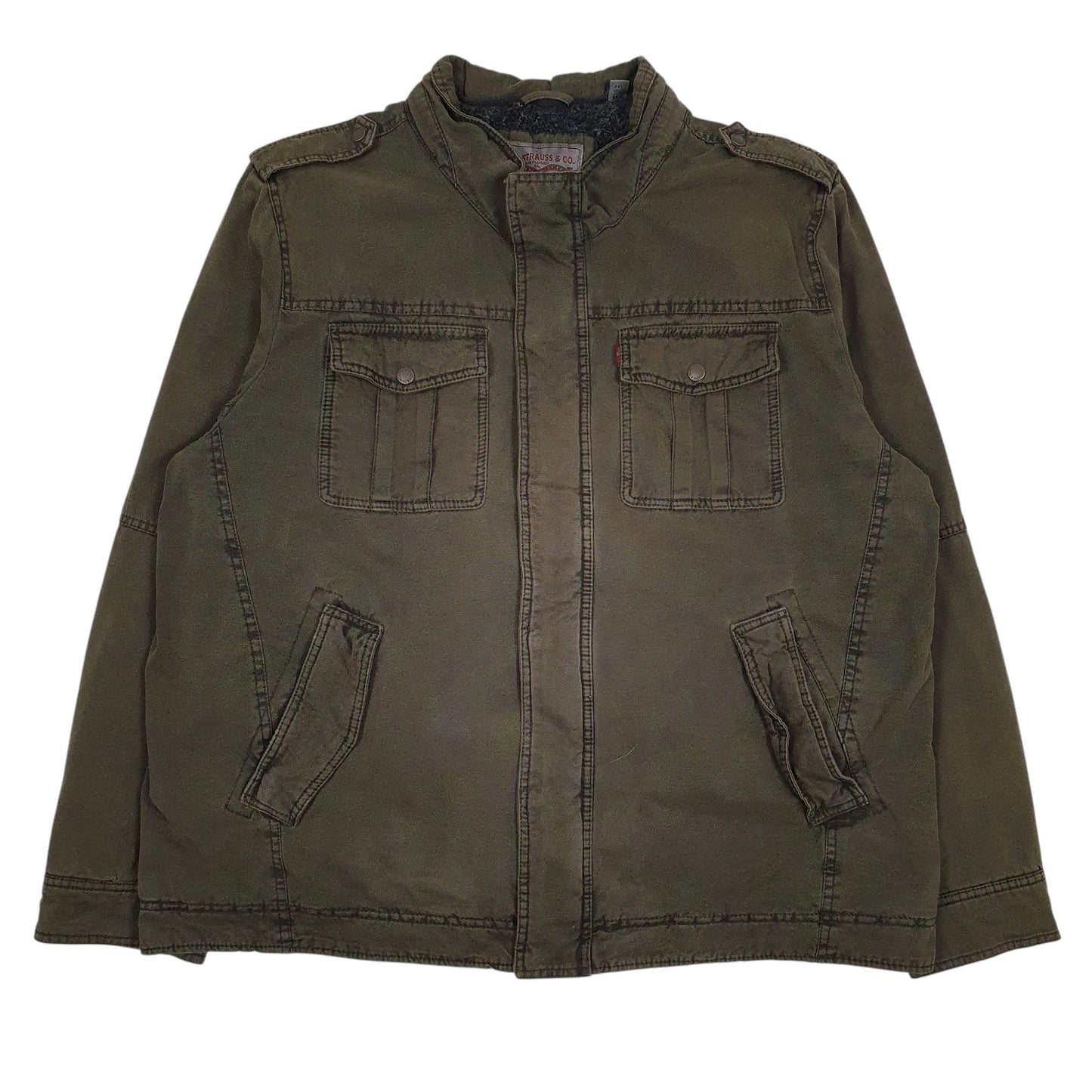 Mens Green Levis Shepa Lined  Coat