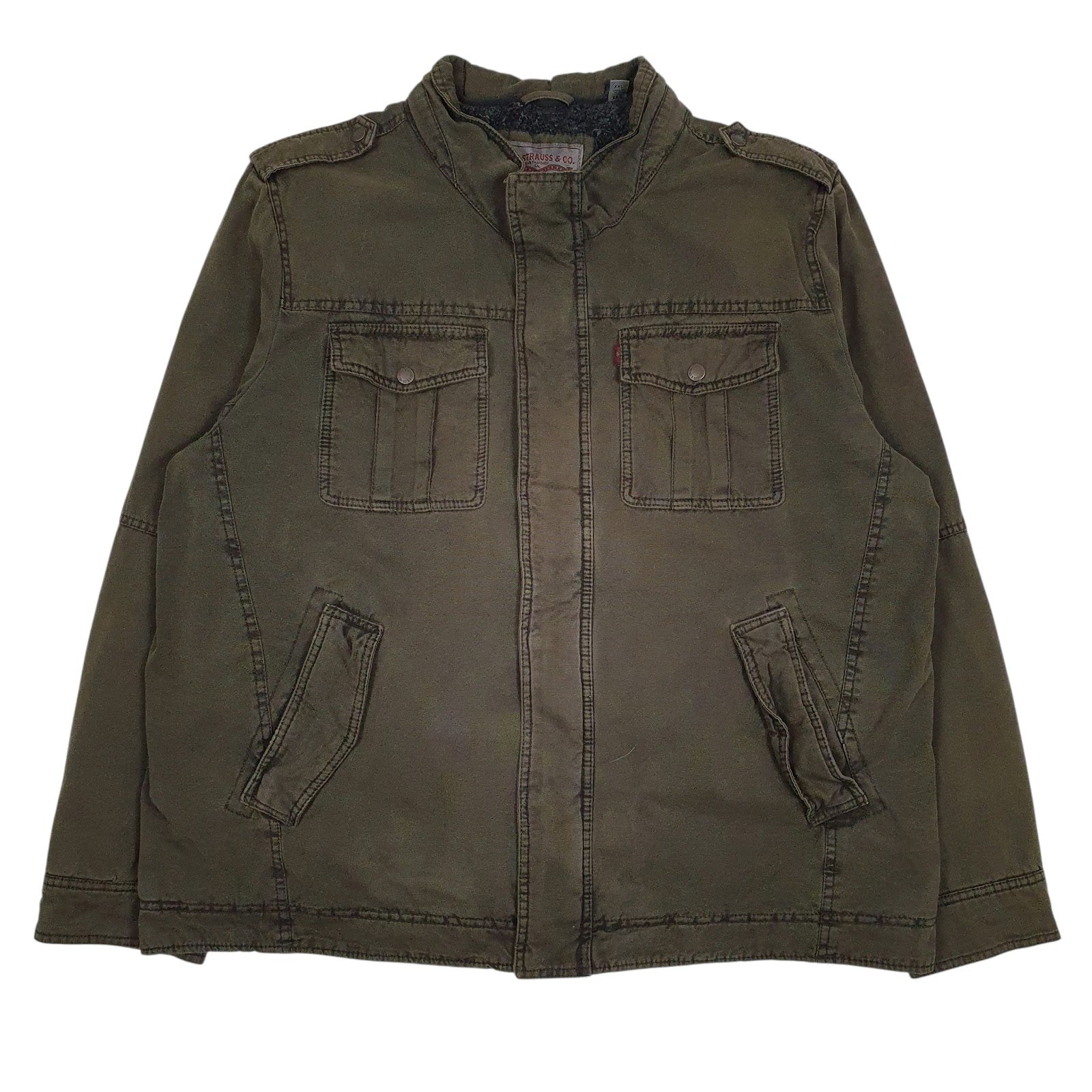 Mens Green Levis Shepa Lined  Coat