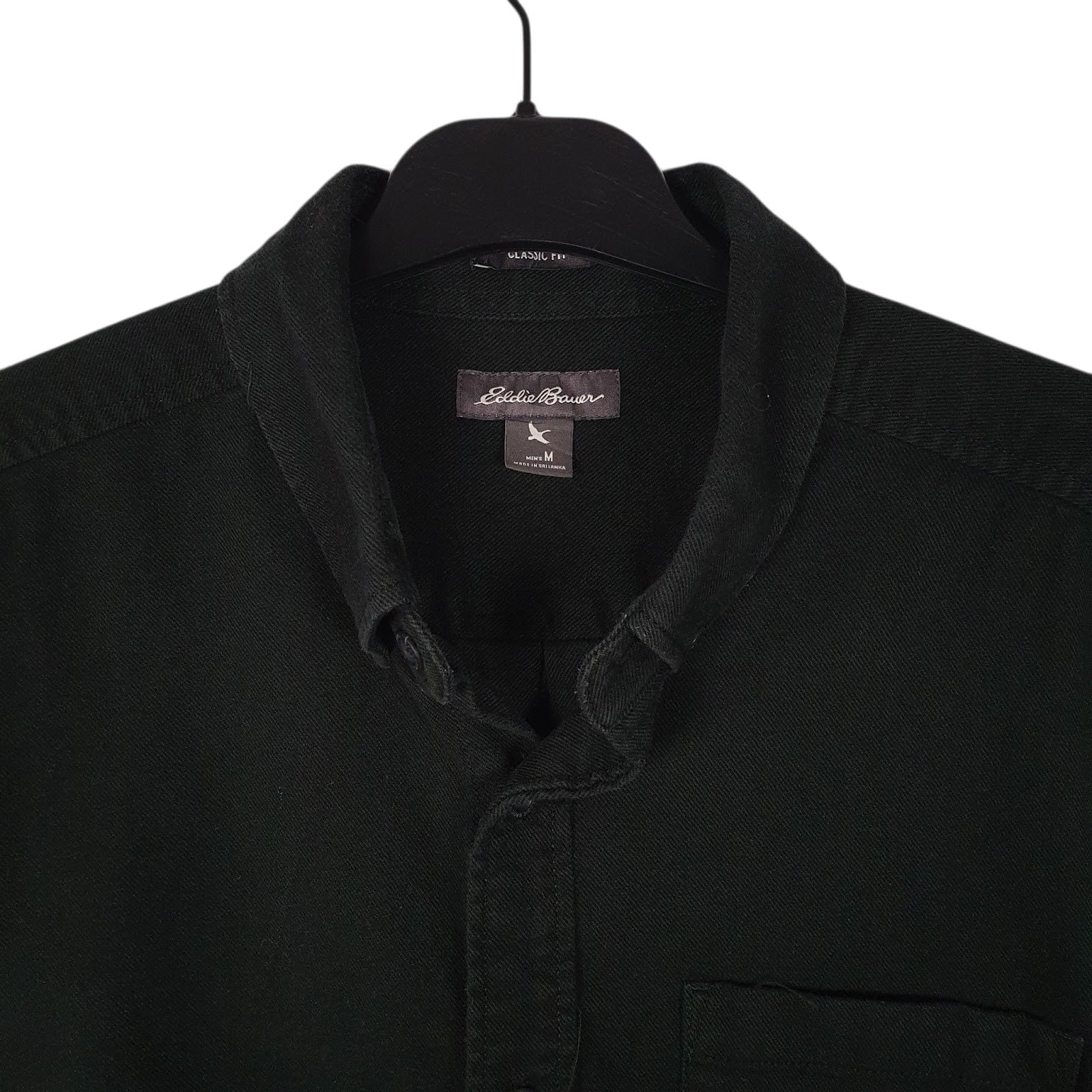 Mens Green Eddie Bauer Thick Flannel  Shirt
