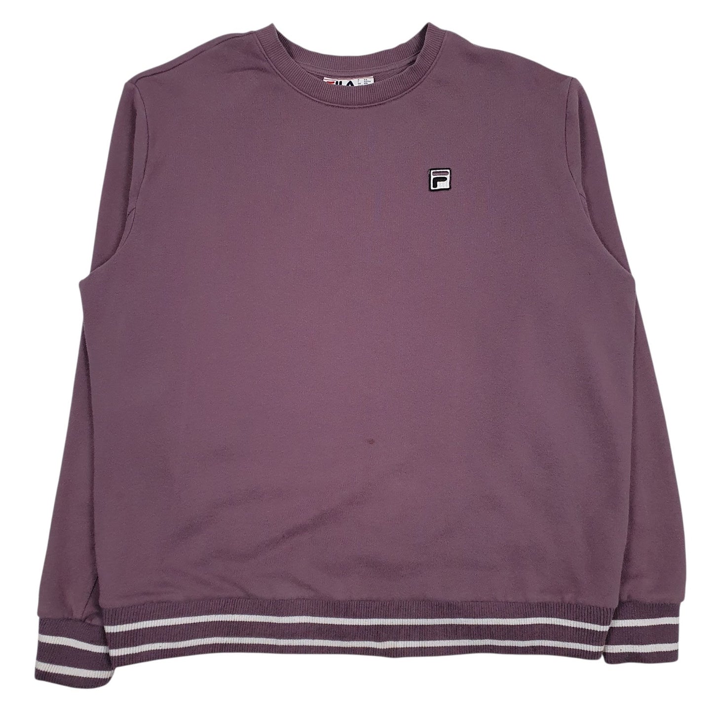 Mens Purple Fila  Crewneck Jumper