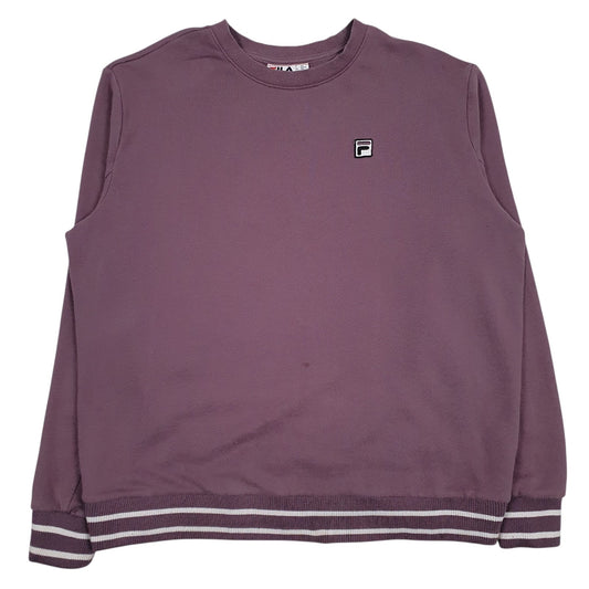 Mens Purple Fila  Crewneck Jumper