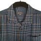 Mens Blue Eddie Bauer Heavyweight Plaid Flannel  Shirt