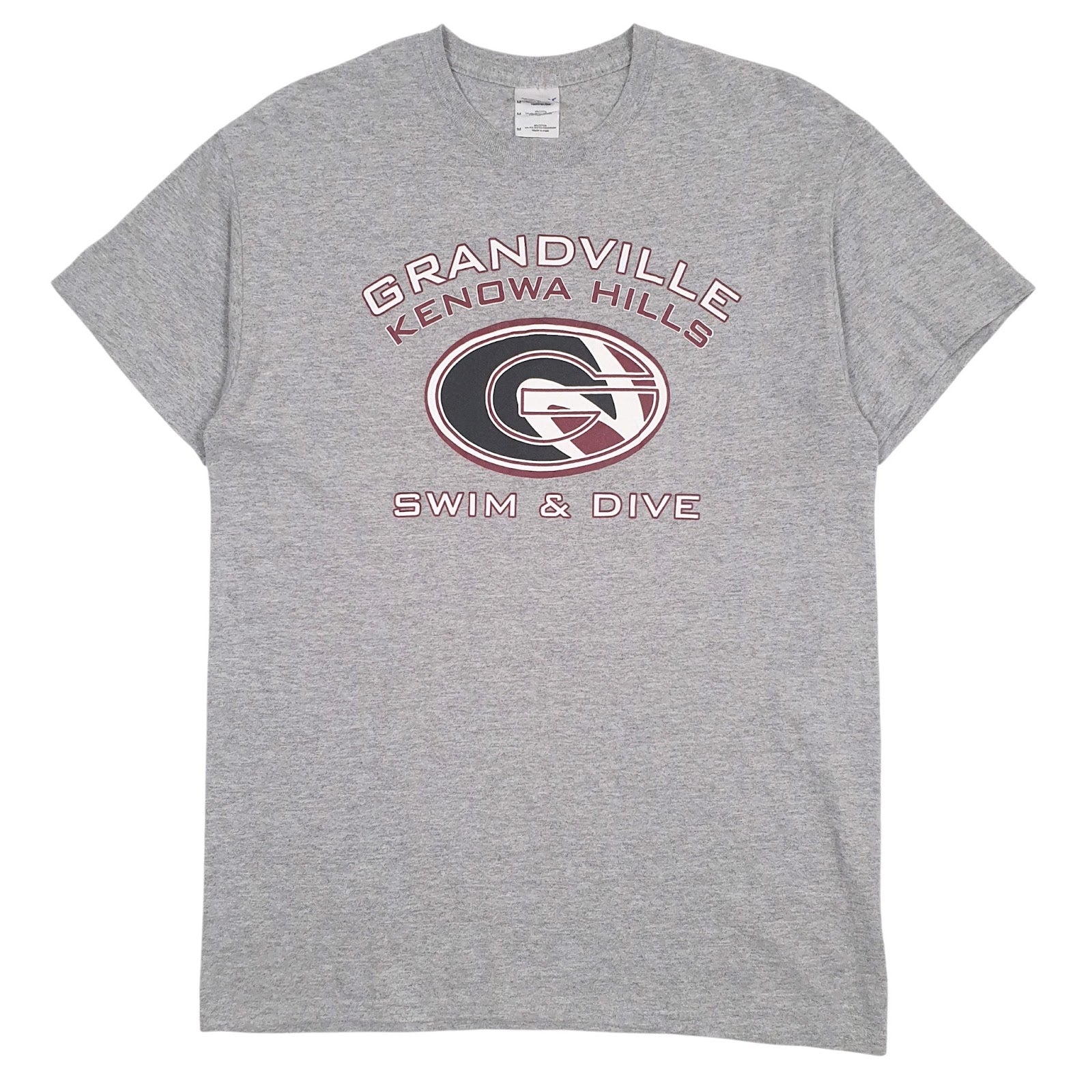 Mens Grey Gildan Granville Kenowa Hills Swim & Dive Short Sleeve T Shirt