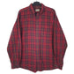 Mens Red L.L.Bean Flannel Long Sleeve Shirt
