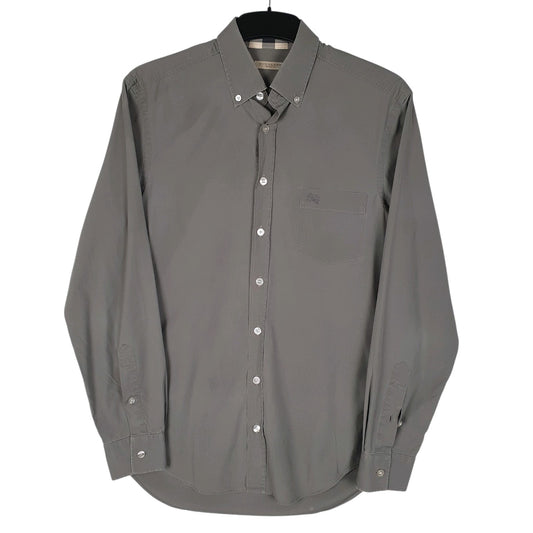 Mens Grey Burberry  Long Sleeve Shirt