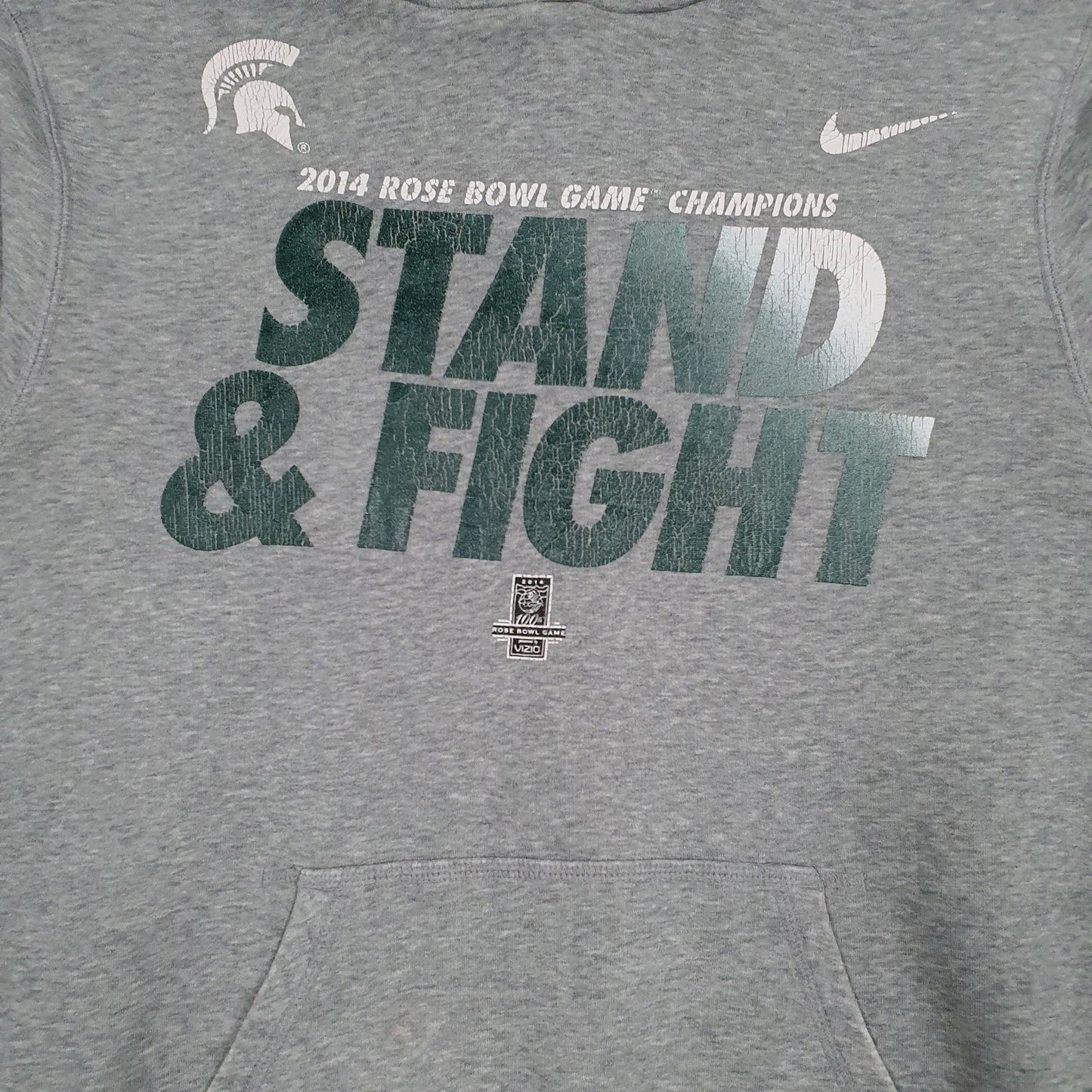 Mens Grey Nike 2014 Rose Bowl Game Champions Hoodie Jumper