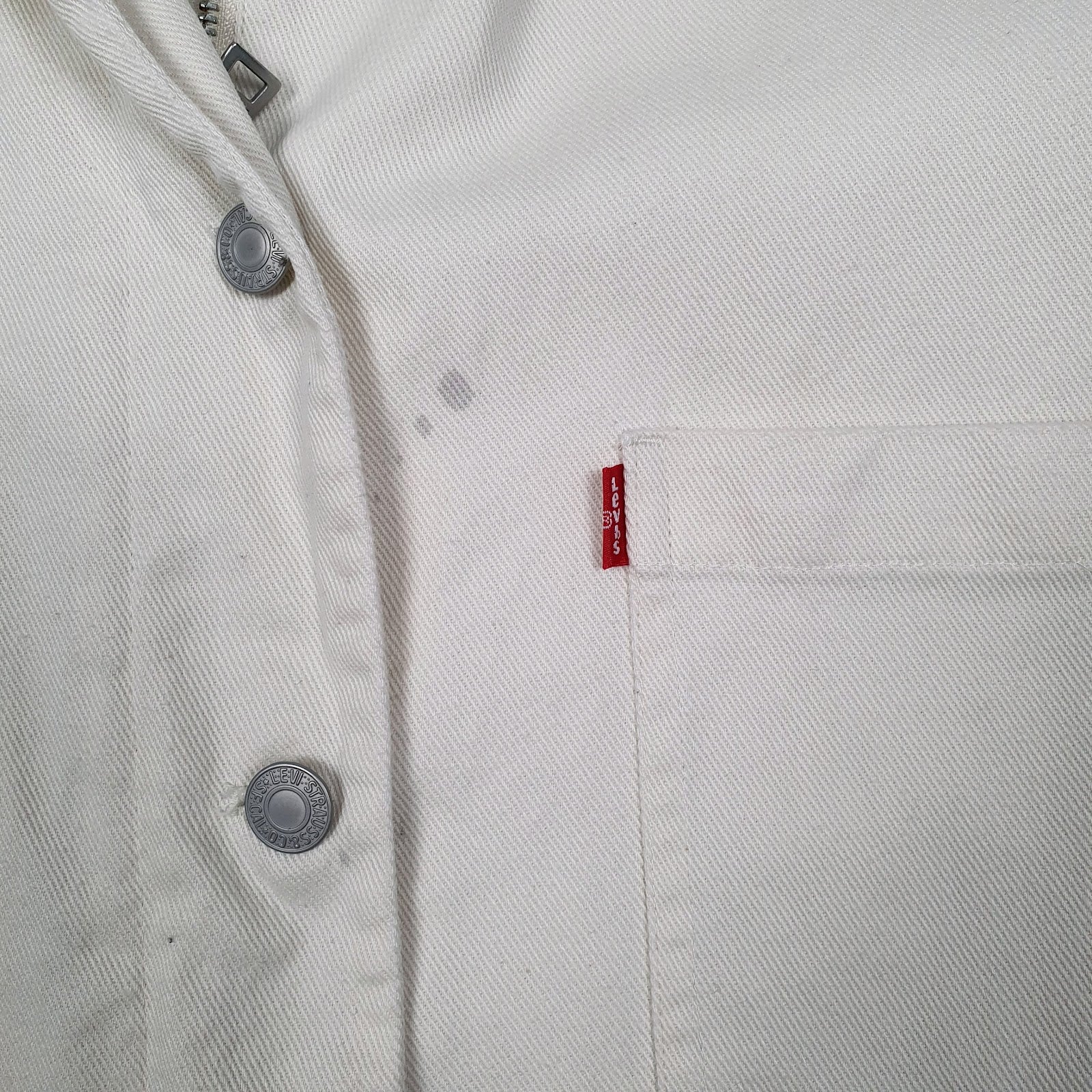 Mens Cream Levis Chore Windbreaker  Coat