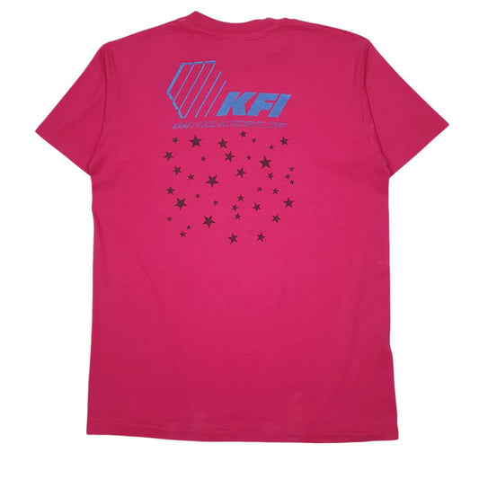 Mens Pink Hanes Vintage 90s Made In USA  T Shirt