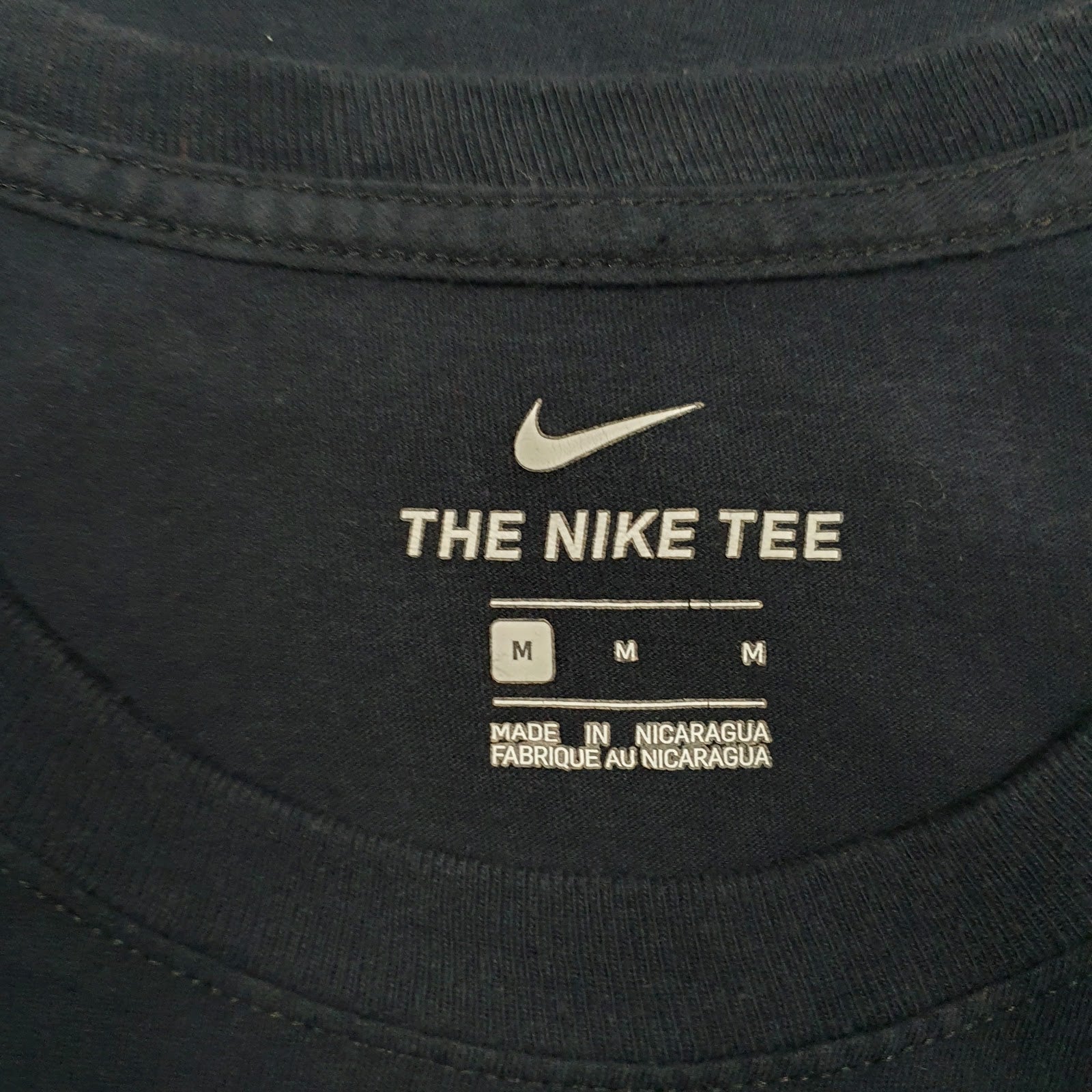 Mens Navy Nike Swoosh  T Shirt