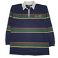 Mens Navy James Irish Whiskey Rugby Long Sleeve Polo Shirt