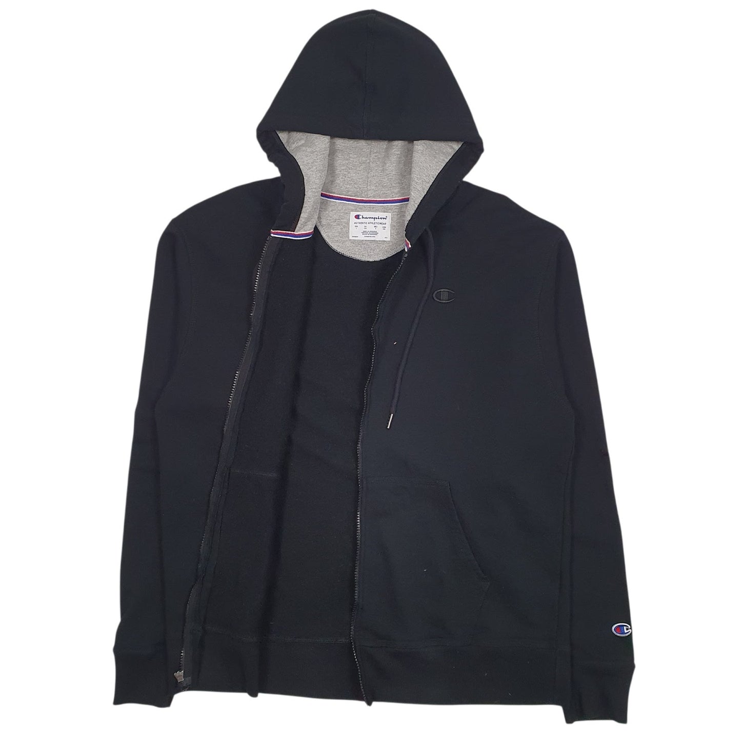 Mens Black Champion  Full Zip Jumper