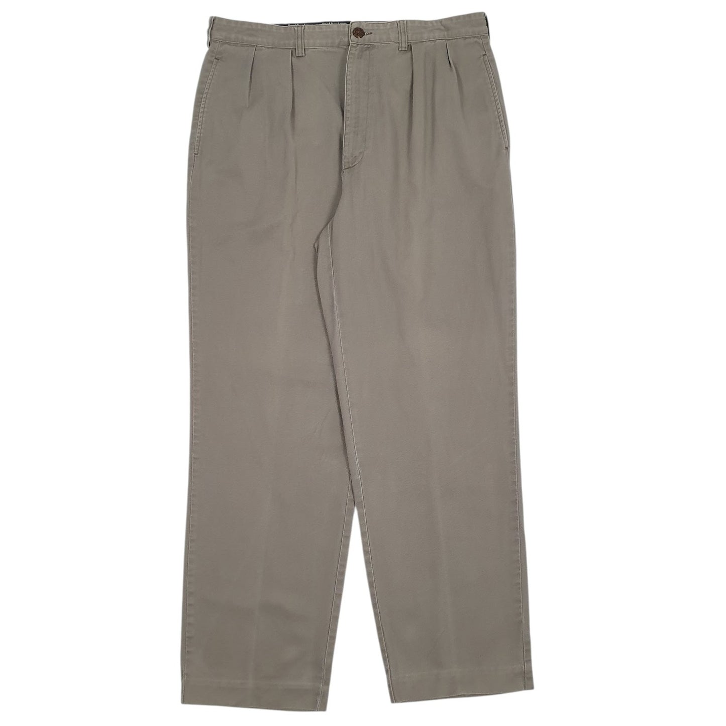 Mens Grey Polo Ralph Lauren Pleated Chino Trousers