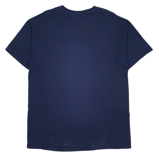 Mens Navy Fruit Of The Loom   T Shirt