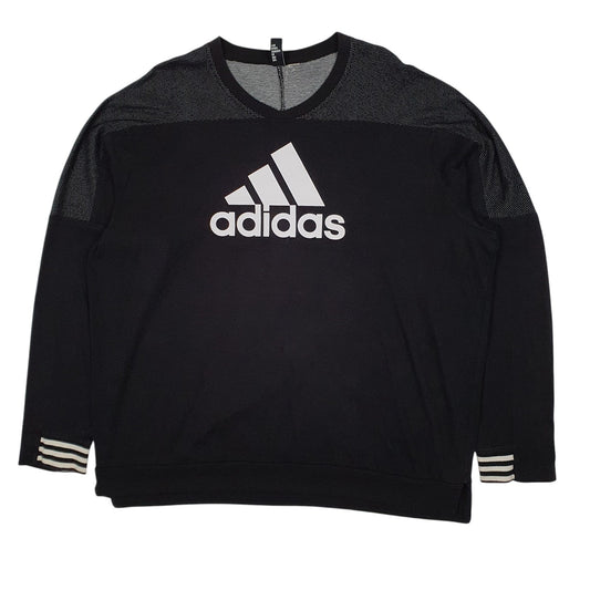 Mens Black Adidas Lightweight Crewneck Jumper