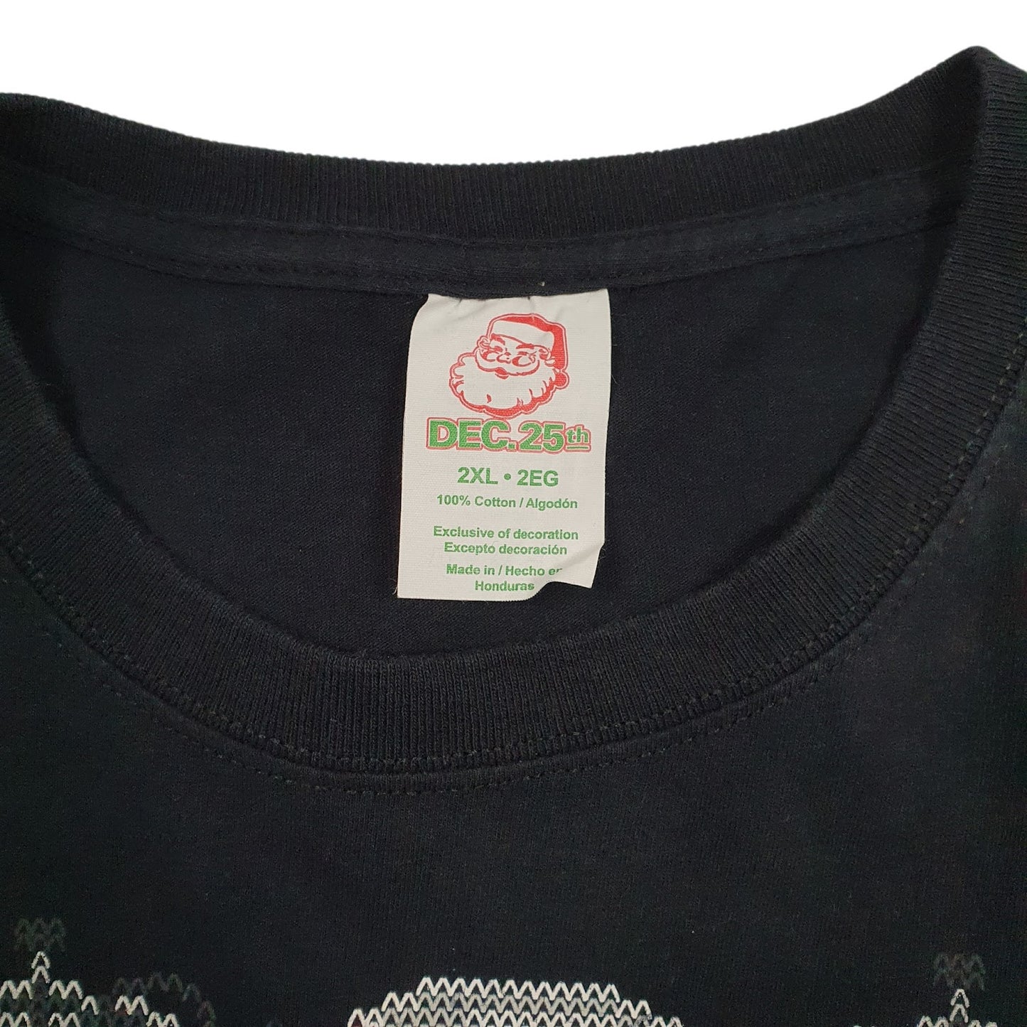 Mens Black Dec.25th Christmas Hoodie T Shirt