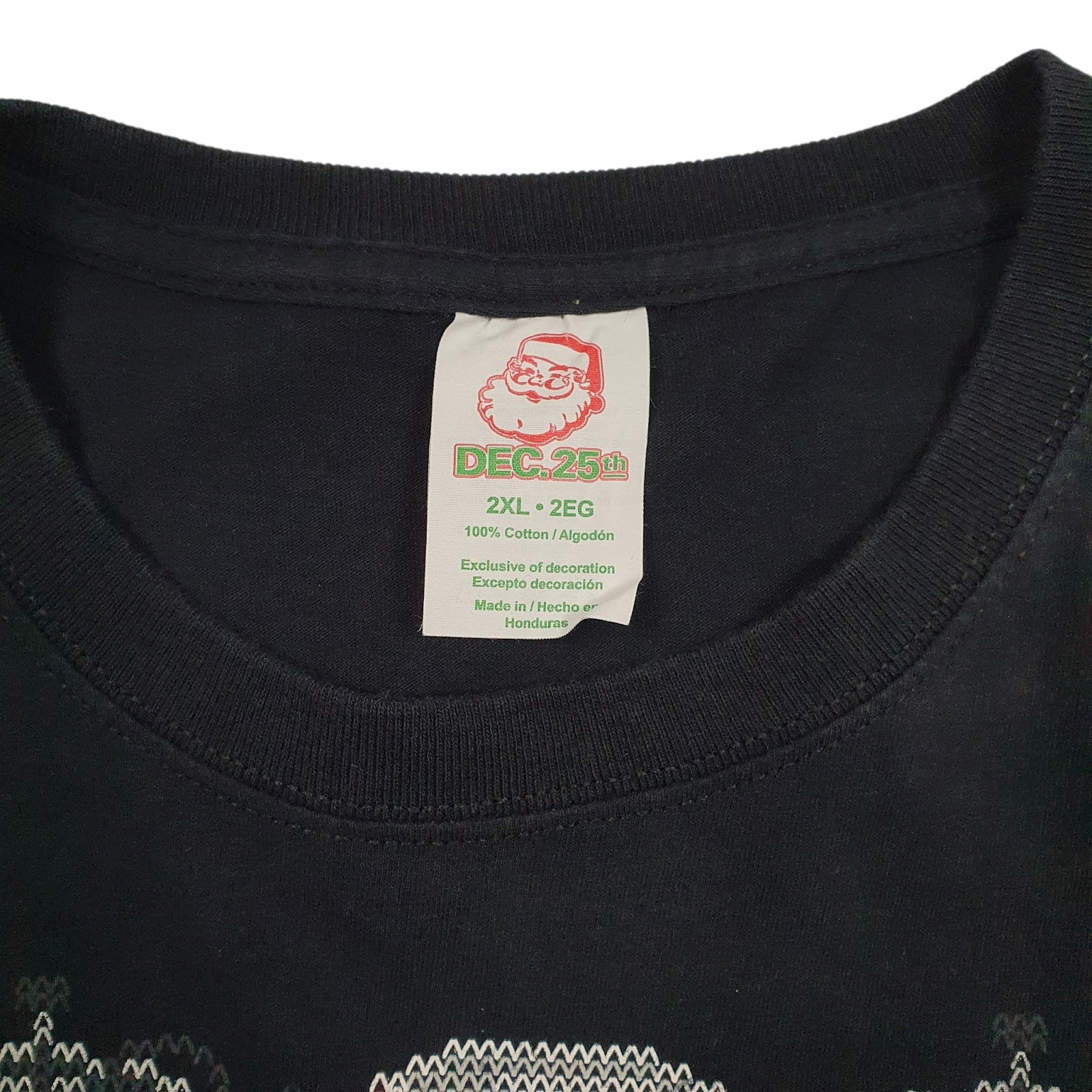 Mens Black Dec.25th Christmas Hoodie T Shirt