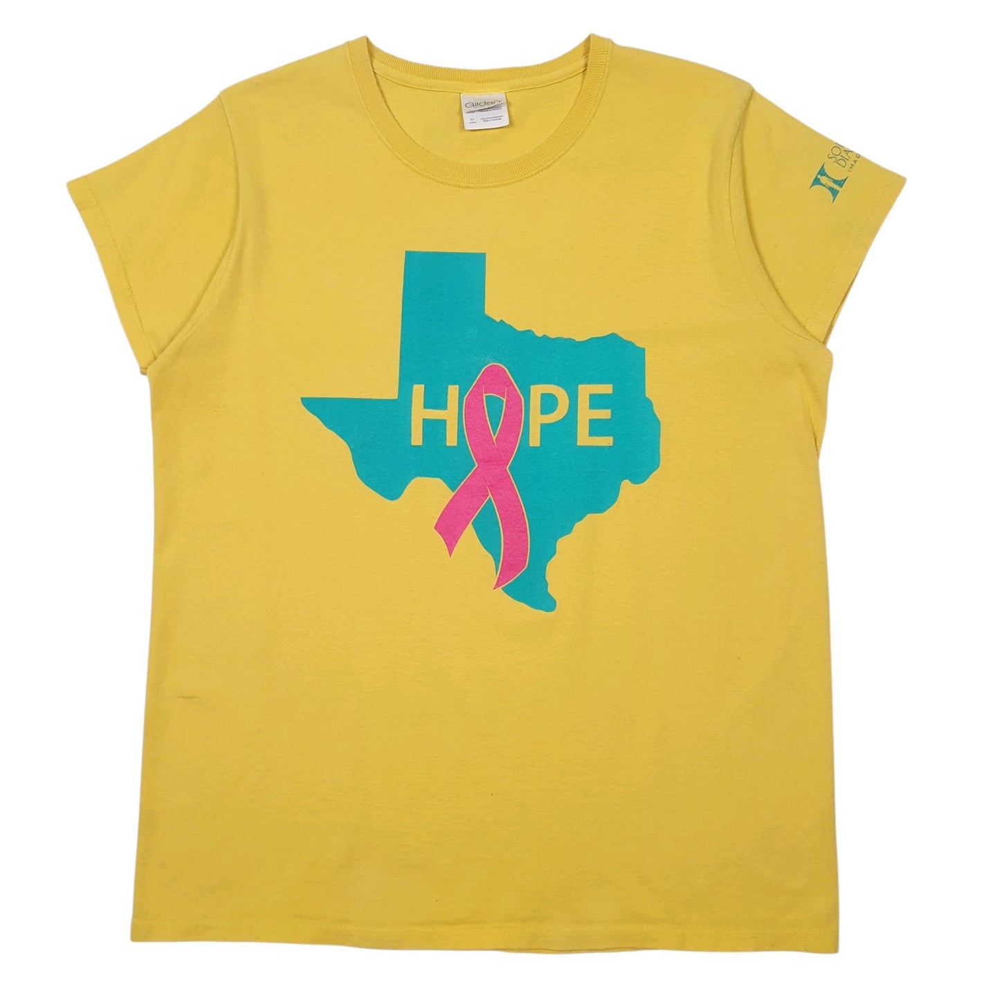 Mens Yellow Gildan  Short Sleeve T Shirt
