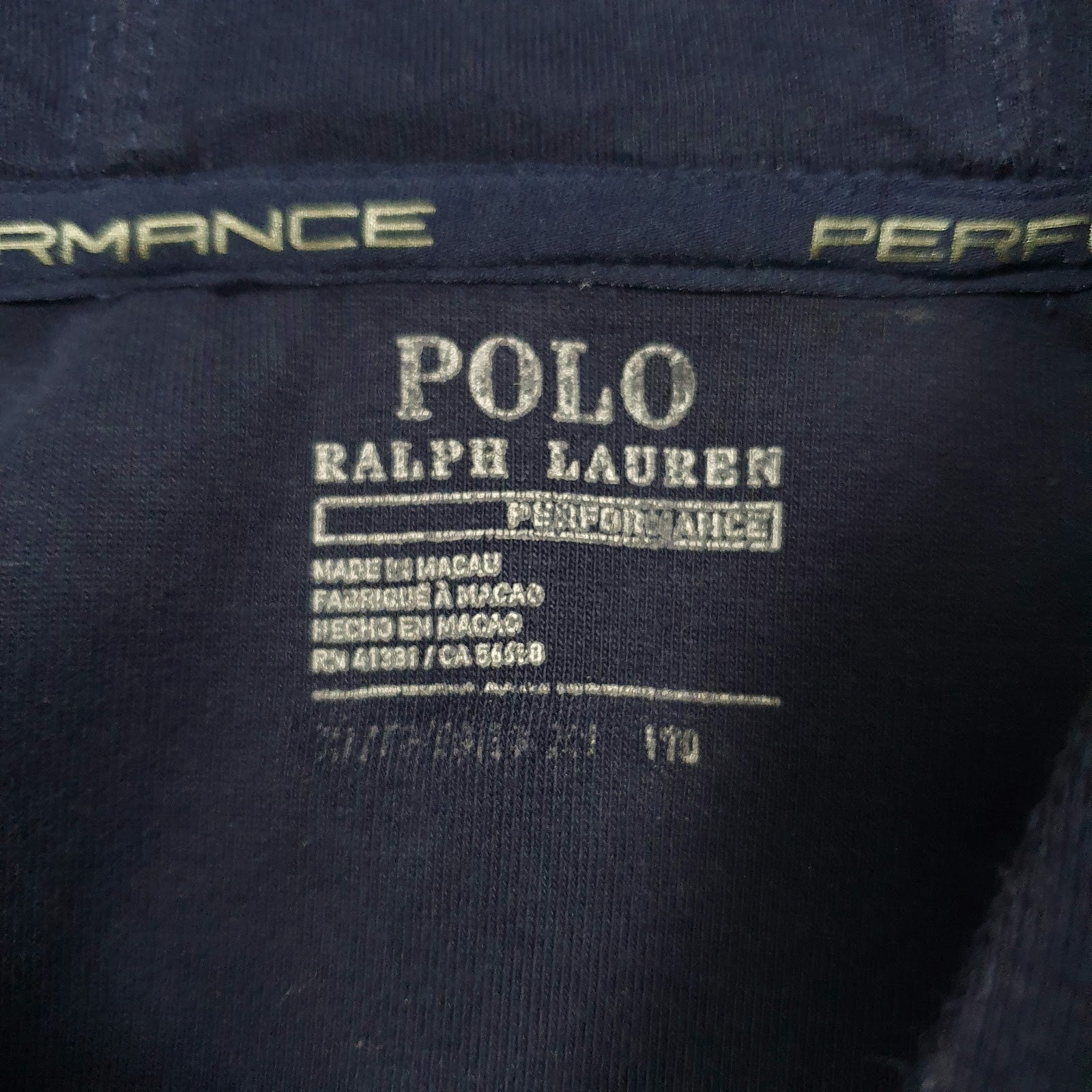 Mens Navy Polo Ralph Lauren Performance Spellout Hoodie Jumper