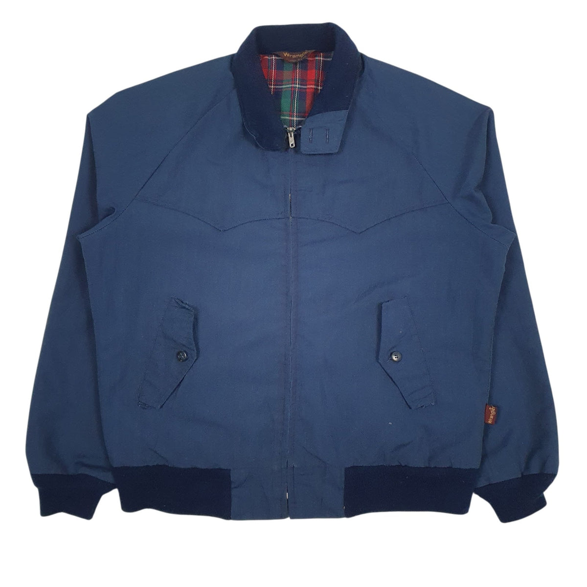 Mens Blue Wrangler Bomber Vintage 80s Made In USA  Coat