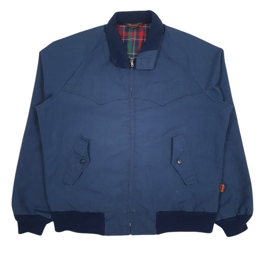 Mens Blue Wrangler Bomber Vintage 80s Made In USA  Coat