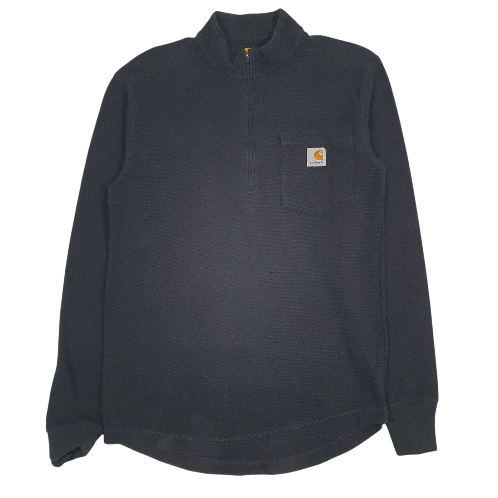 Mens Black Carhartt Lightweight Quarter Zip Jumper