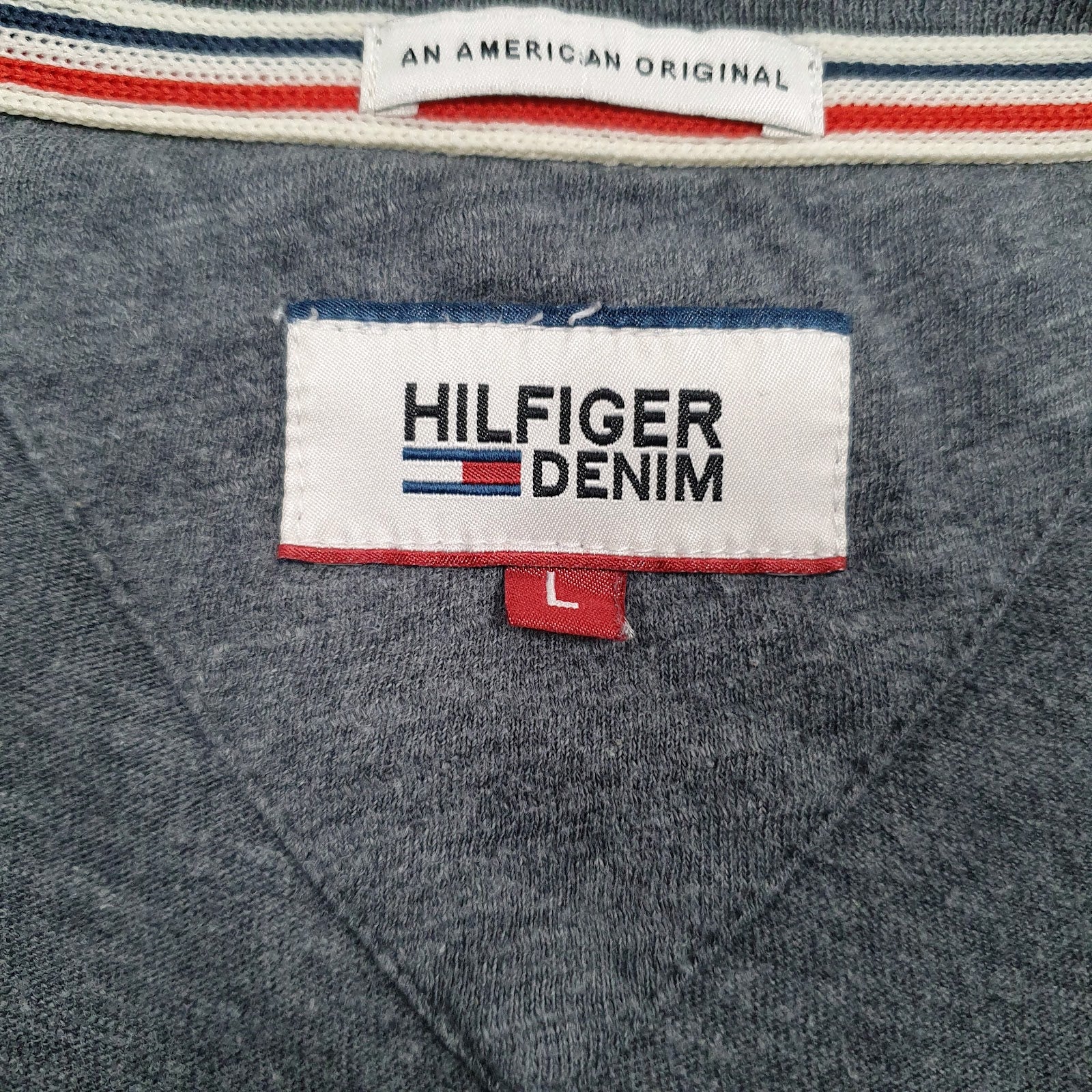 Mens Grey Tommy Hilfiger Spellout  T Shirt