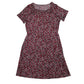 Womens Red Unbranded Floral Rose Short Sleeve Dress