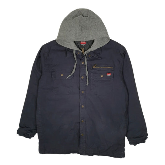 Mens Navy Wrangler Chore Hoodie  Coat