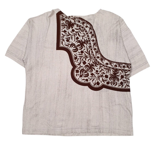 Womens Grey GMV Jeans Oversized Blouse  T Shirt
